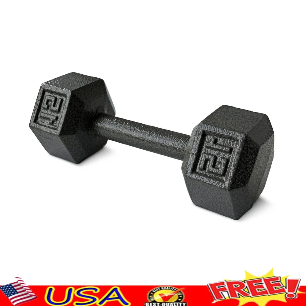 

Чугунная пара гантелей, 5 фунтов, прочный шестигранный дизайн для тяжелой атлетики, домашний тренажерный зал, силовая тренировка верхней части тела, оборудование для фитнеса