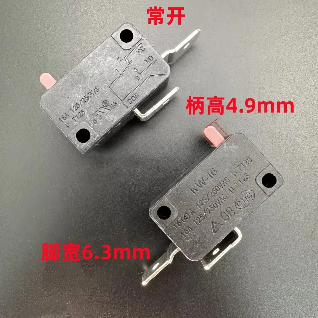 10pcs for ushun high quality kw-16 large micro switch 16a250vac travel limit slot detection and slot reset 2 pins normally open