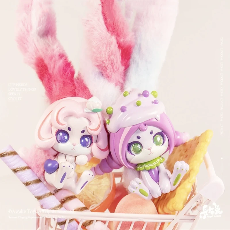 Cup Rabbits Fruit Milk Series Blind Box Toys  Kawaii Anime Action Figure Guess Bag Caixa Caja Mystery Box Girls Gift Cute Dolls