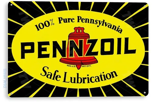 TIN SIGN Pennzoil Lubrication Oil Gas Parts Service Auto Shop Garage A560 --Tin Sign