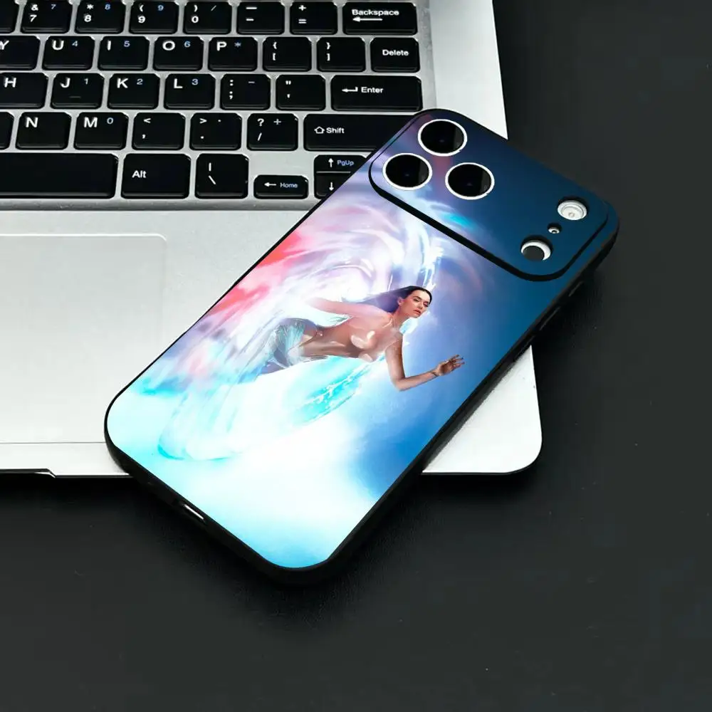 Singer K-Katy Perry Phone Case for iPhone 12-17 Air Plus Pro Max Satin Glossy Colorful Great Gift