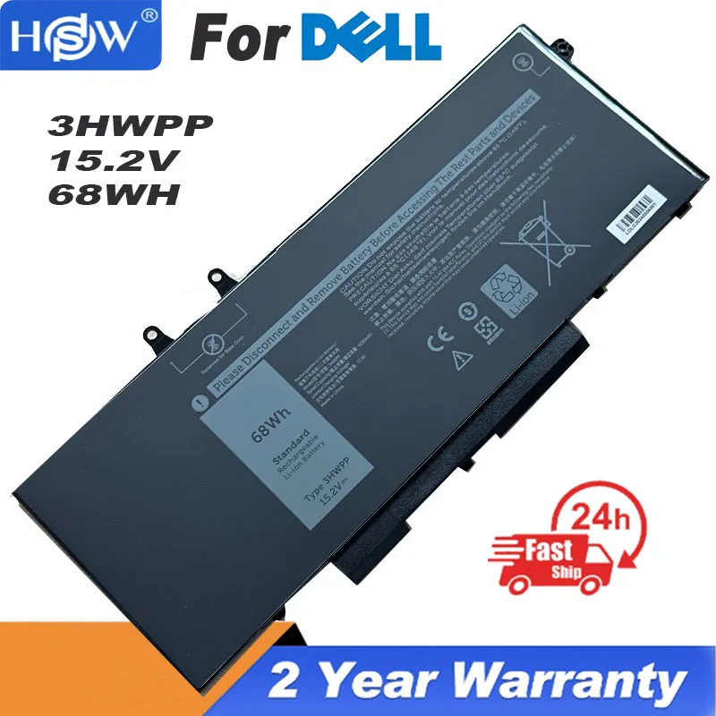 Laptop Battery 3HWPP 15.2V/68Wh For 5501 5401 3541 5410 5411 5511 Series P80F003 P98G003