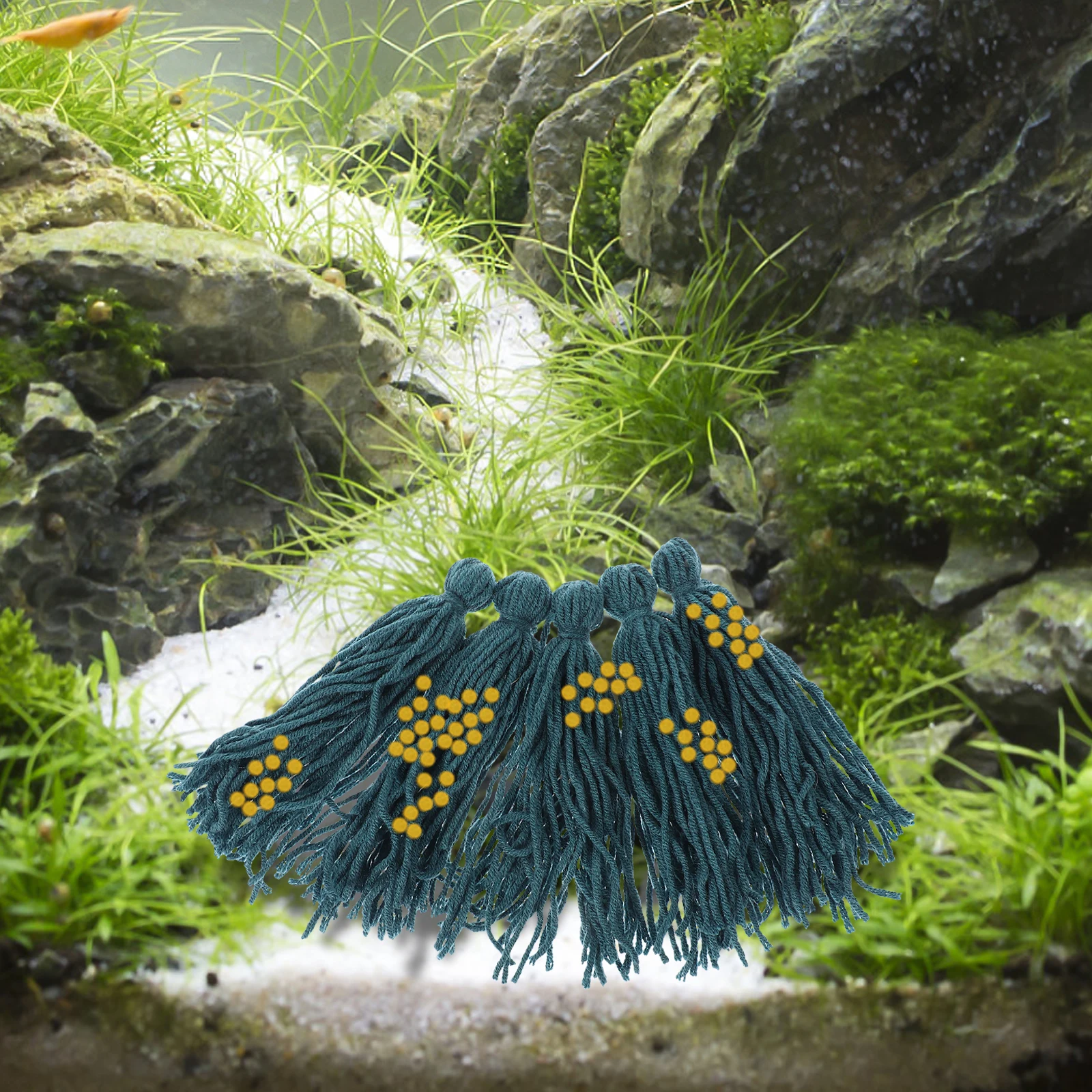 

5Pcs Aquarium Fish Spawning Mop for Breeding Angelfish Shrimp Egg Laying Habitat Tank Decoration Tool Breeding Mop for Fish Tank