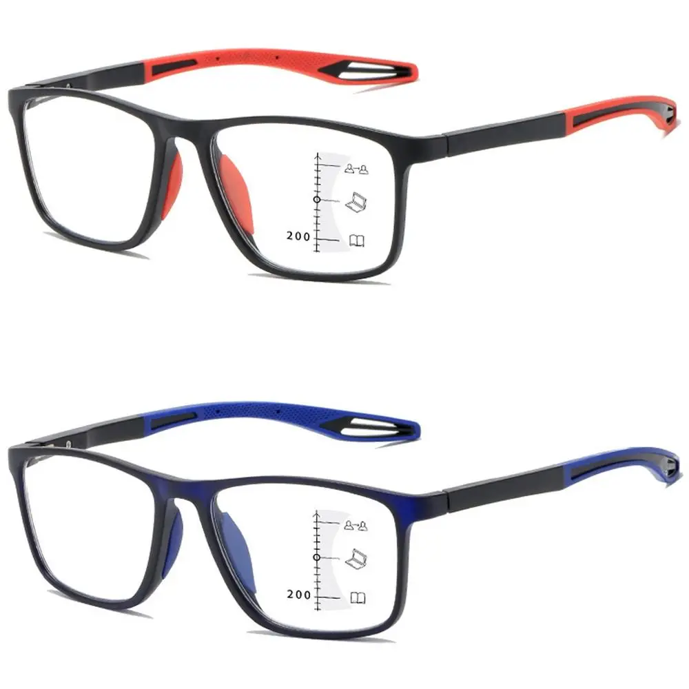 Lunettes de lecture anti-lumière bleue, bloquant les rayons bleus, progressives, multifocales, carrées, protection des yeux, ultralégères