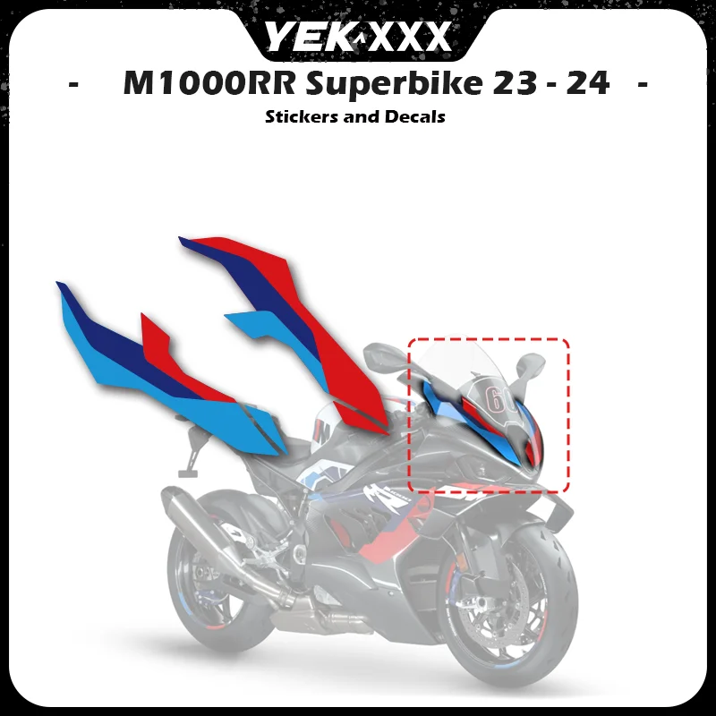 

Full Body Fairing Sticker Decal For BMW 2023-2024 M1000RR Superbike Motorcycle Front Sticker