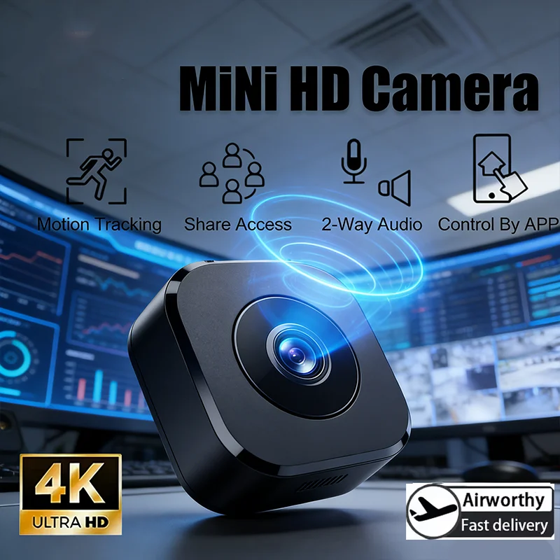 

2026 New 4K Mini Full Color Night Vision Security Camera High Definition WiFi Monitor Waterproof Motion Detect Surveillan