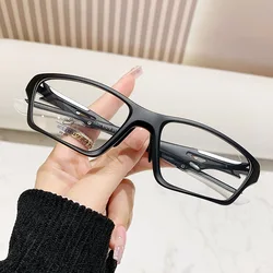 Fashionable new trend TR90 anti-blue light square glasses outdoor sports cycling mirror personality glasses frame