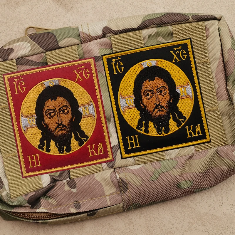 Jesus Fish Embroidered Patch Christian Fish Symbol Tactical Emblem Appliques Fabric Patches Stickers On Clothing Backpack