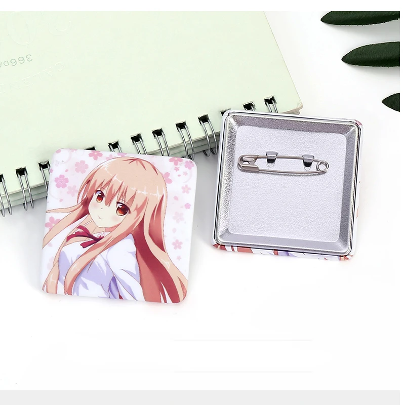 Quadratische Abzeichen Logo individuelle Brosche Zubehör Foto Cartoon entworfen Metall Pin DIY entworfen gedruckt 5*5CM Abzeichen Geschenke – Detail 6