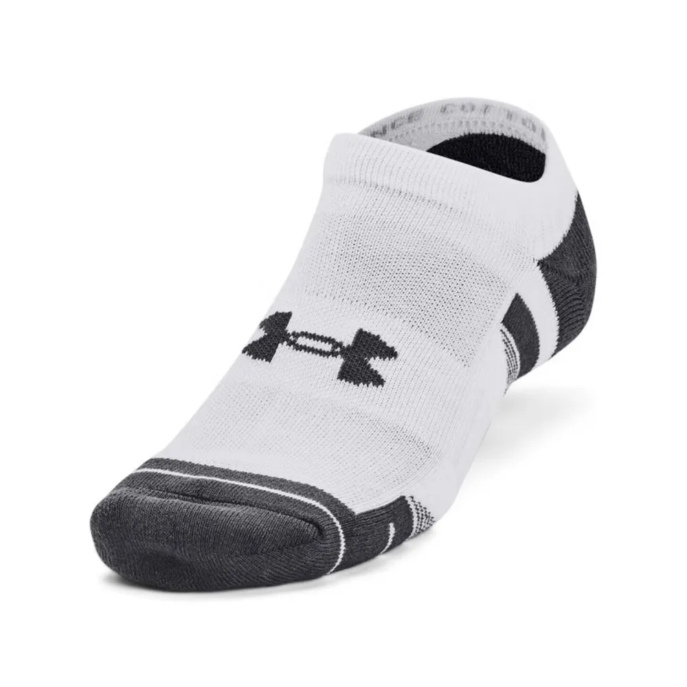 

Under Armour Performance Logo Unisex Jacquard Color-Blocked Comfortable and Warm Training Socks, 3-Pack, White 1379526-100