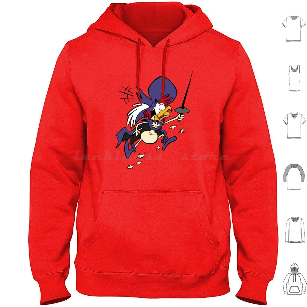 Super Chicken Hoodies Long Sleeve Vintage Classic Cartoon Tv Saturday Childhood Characters