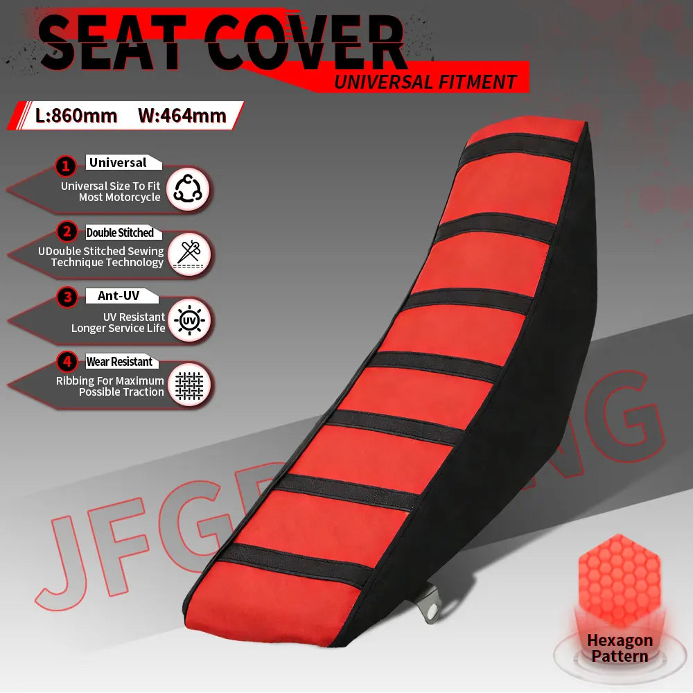 Seat Cover Fabric Gripper Universal For KTM Honda Yamaha Suzuki Surron EXC YZF KXF RMZ Surron Rubber Electric Bike Motorcycle