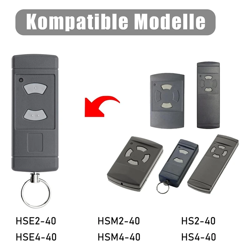 جهاز إرسال محمول لباب المرآب الذكي لهورمان HSE2 HSM4 HSM2 HSE4 HS2 HS4 ، 40.685 ميجا هرتز جهاز التحكم عن بعد في المرآب