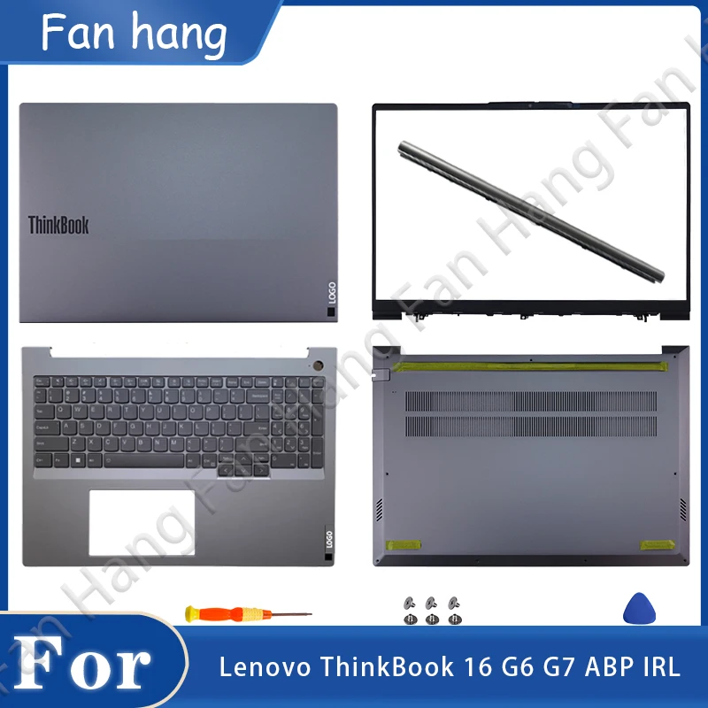 

New LCD Cover For Lenovo ThinkBook 16 G6 G7 ABP AHP IRL Front Bezel Hinges Rear Lid Top Back Case Bottom Housing Replacement