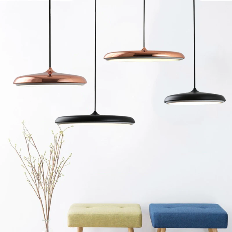 

Nordic Macaron Series DanisStyle Ultra-thin Iron Plated Matte Pendant Light WitAcrylic LED Shade Bar Dining Room Droplight