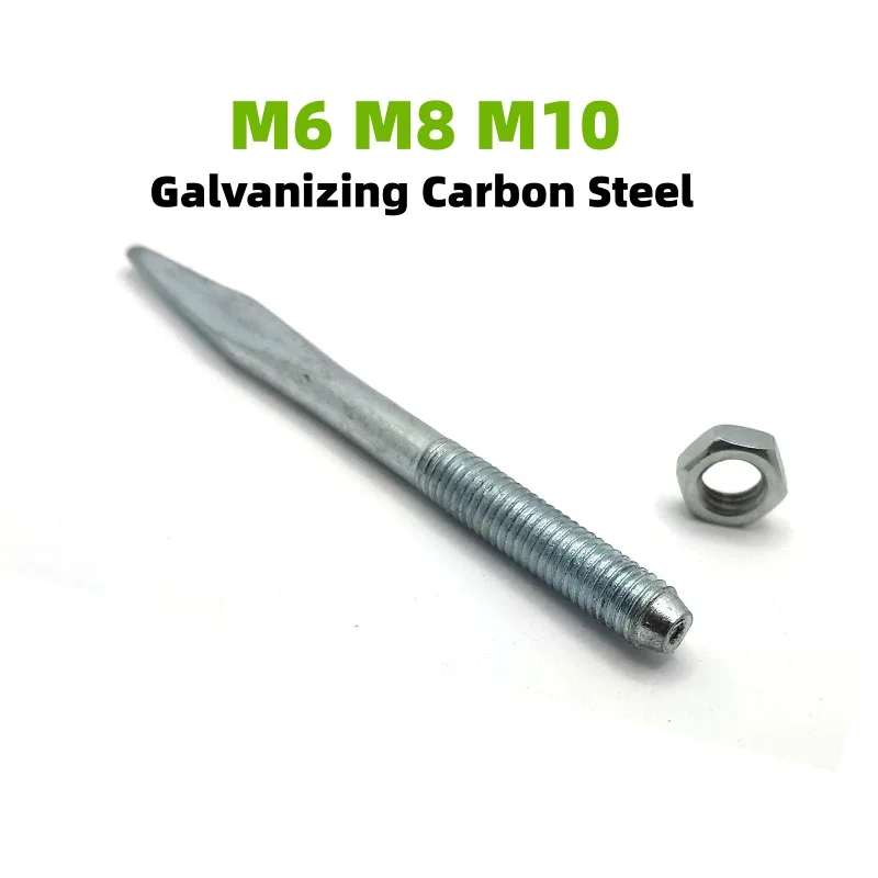 M6 M8 M10 Galvanizing Carbon Steel Pipe Clamp Nail And Nut PVC Tupe Clamp Nail Zinc Plated Extended Screws Bolts