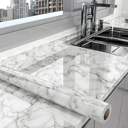 Marble Kitchen Oil-Proof Film Stove Waterproof Moisture-Proof Self-Adhesive Wallpaper Countertop Cabinet Renovation Tile Sticker