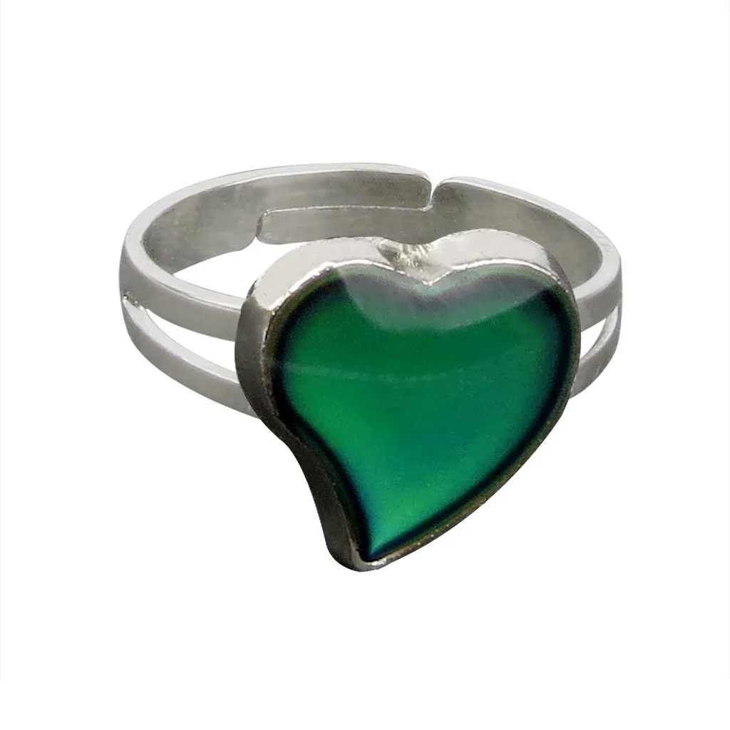 1pc Amazing Emotion Temperature Changeable Love Heart Mood Rings Gift for men women's jewelry