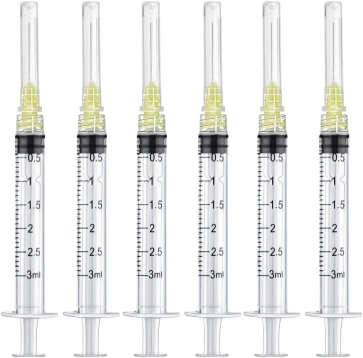 Image of 100/50 Packungen 3 ml 20G-Spritzen mit Nadeln, einzeln verpackt für Labor- und Tierbedarf