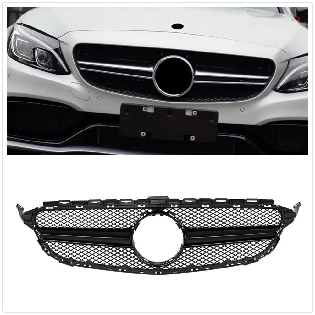 

Upper Grill Grille For Mercedes Benz C Class W205 C180 C200 C250 C300 C350 C400 C43 2014-2018 AMG Style Front Bumper Hood Mesh