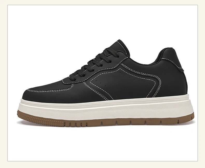 New Height-increasing Shoes for Men: 10CM-8CM-6CM Invisible Height-increasing Sports Shoes, White Sports Shoes, Large Size 37-44