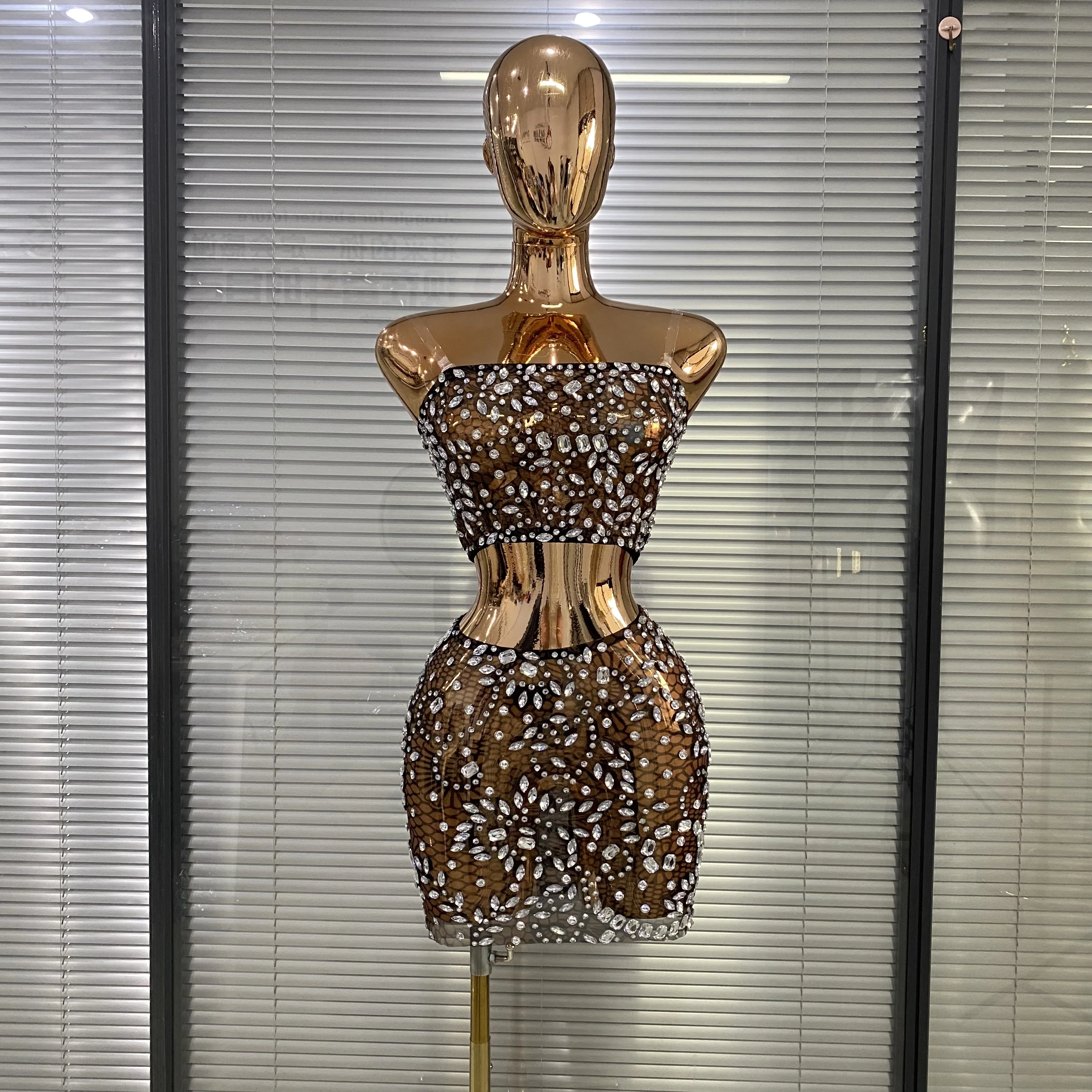 aliexpress club dresses Glitter Backless Sexy Mini Dress For Women Robe Fashion New Square Collar  Sleeveless Sparkle Bodycon Club Dress