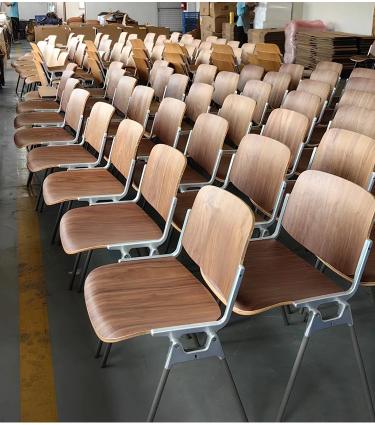 for Commercial Cafe & Restaurant Furniture Accent Chair Mid-Century Dining Chair Retro Stackable Metal and Solid Wood Stools