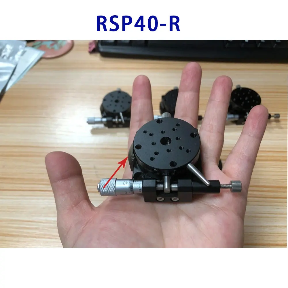 R Axis RSP40-L RSP40-R Precision type Manual Rotating Platform Sliding 360 Degree stage Precision Bearing Linear Stage Load 9.8N