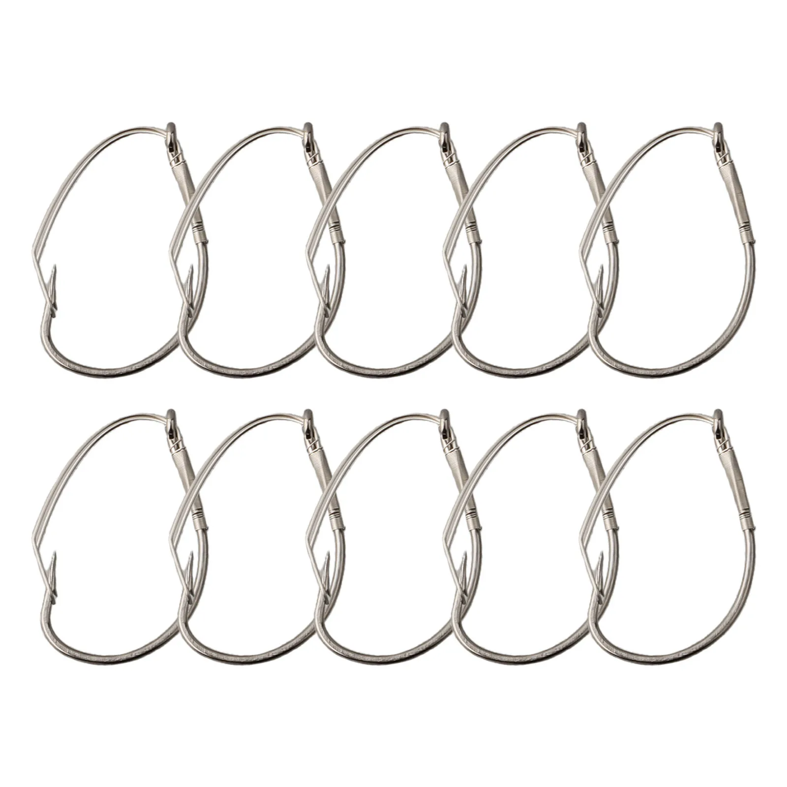 

10pcs High Carbon Steel Wacky Rig Hooks Fishing Accessories Connector Weedless Barbed Fishig Wide Gap Hook Snap Fishhook Lure