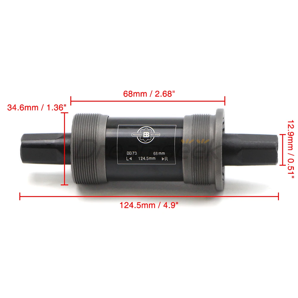 Bike Bottom Bracket Square Taper Bicycle BB 68mm 80mm 100mm Frame Shell Square-taper Sealed Bearing Threaded Cycling Accessory view 4