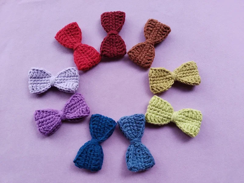 

12pcs Handmade Cotton Bow Knot for Hairpin Belt Bracelet Handbag Brooch Ornament Accessories Multiple Colors Available Inrandom