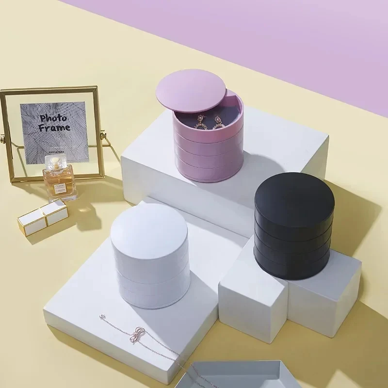 

Rotating Multi-layer Desktop Storage Box Hair Accessories Jewelry Makeup Box With Lid Dustproof Jewelry Box Jewelry Storage Box