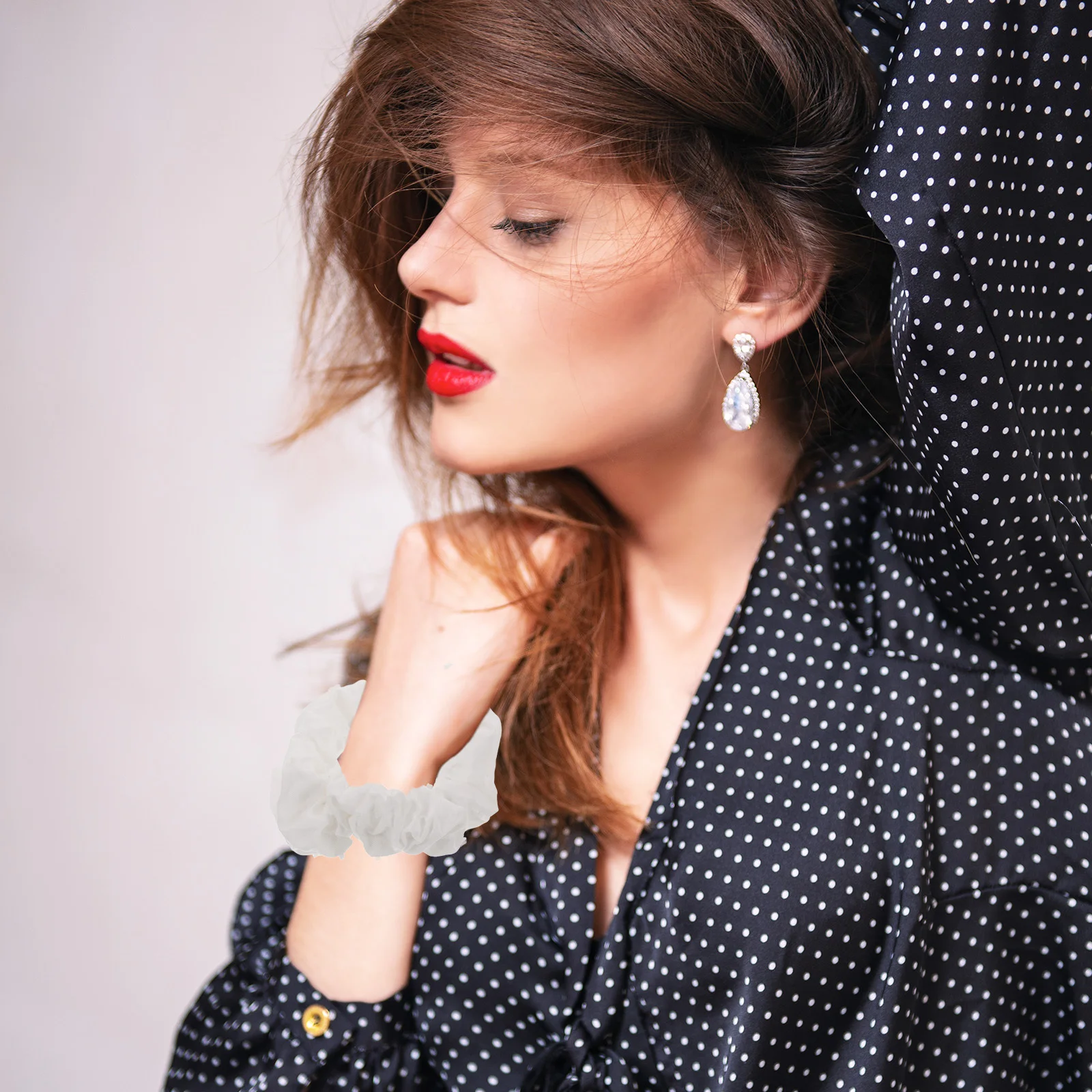 

5Pcs Cotton Scrunchies for Women High Elasticity Soft and Stretchy Tie Dye Ponytail Holders for Thick Hair Accessories