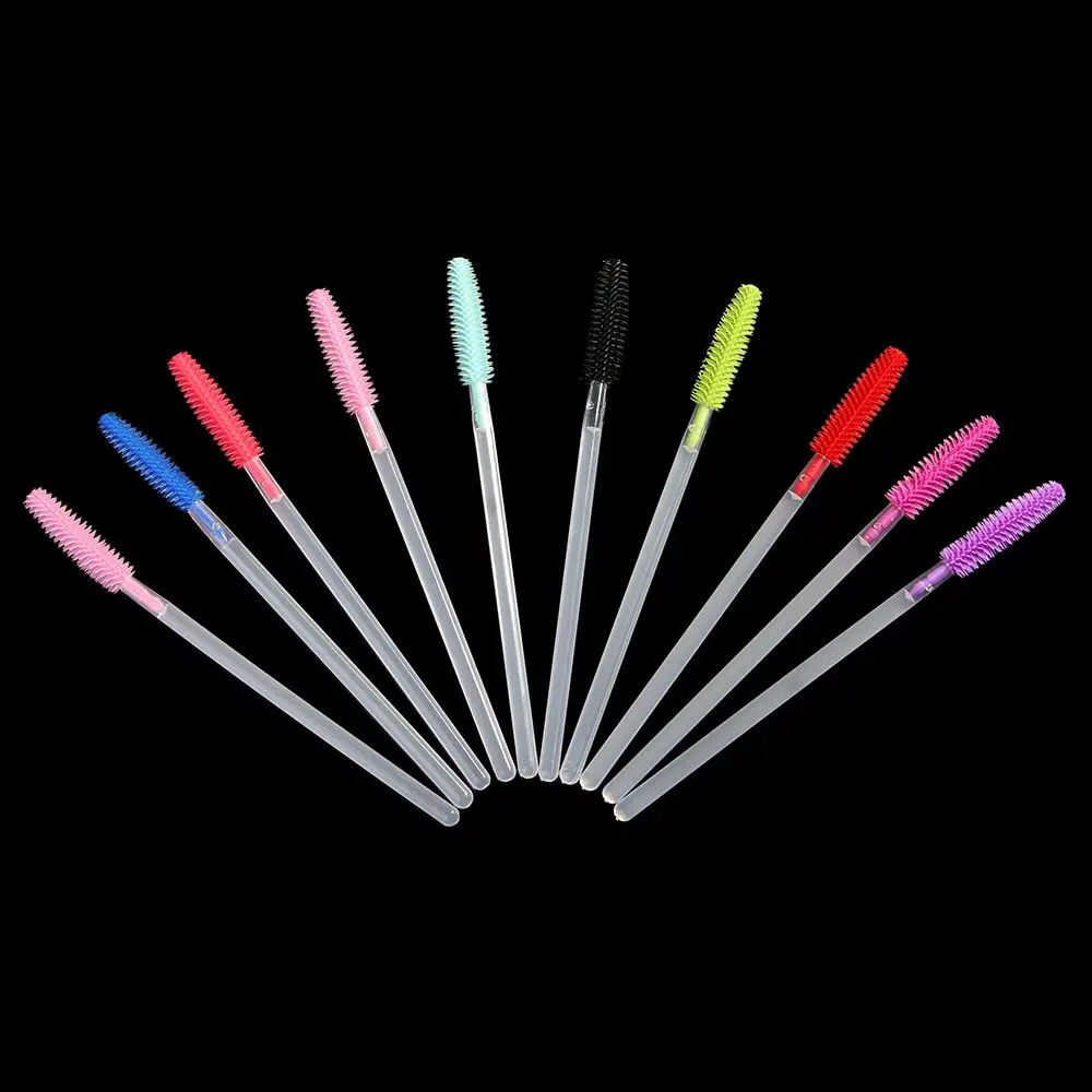 10Pcs Silicone Eyelashes Brush Eyelash Extension Disposable Eyebrow Brush Mascara Wand Eye Lashes Cosmetic Brushes Set