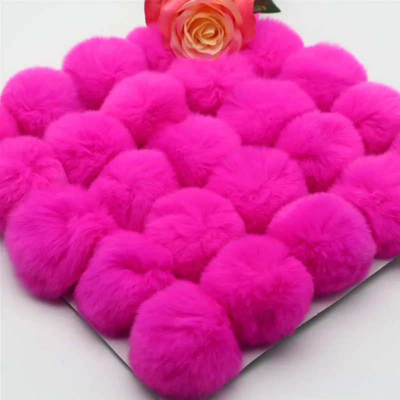 25pcs 6cm 8cm Pompom Soft Pompones Faux Fur Pom Poms DIY Kids Toys Wedding Decor Pompon Felt Ball Sewing Craft Supplies