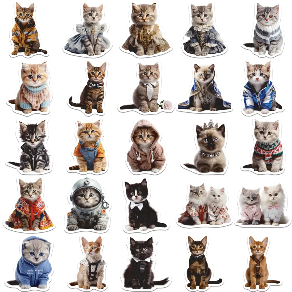 10/50PCS Kawaii cat Stickers Cartoon decalcomanie bagagli decorativi Laptop Phone Fridge Scrapbook Sticker Kids Graffiti Toys Gift