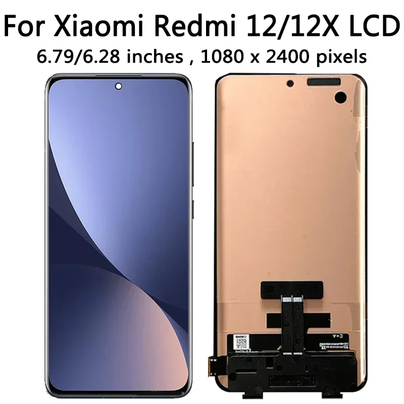 6.28“AMOLED For Xiaomi Mi 1212X 2201123G LCD Display Touch Screen Digitizer For Xiaomi 12 12X 2112123AC Display Fingerprint