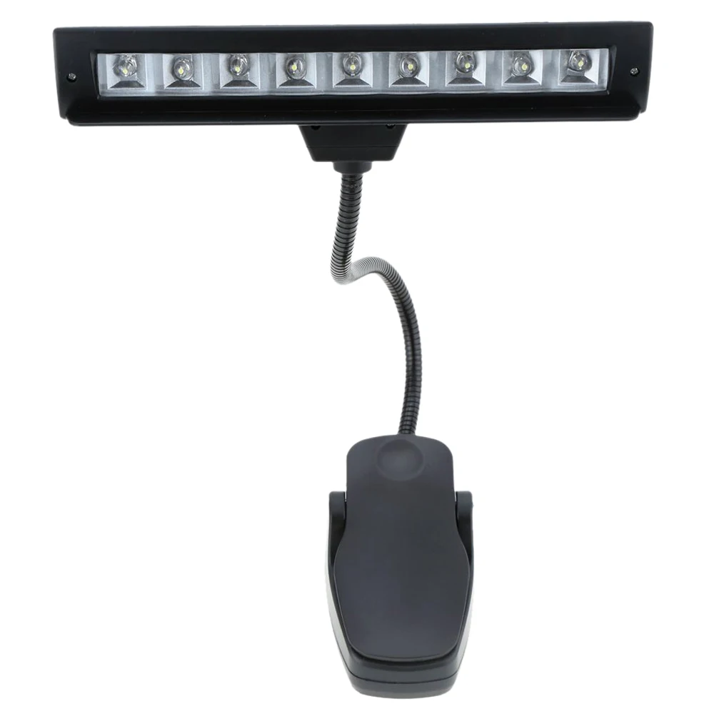 9 LEDs LED Reading Lamp Reading Light Desk Clip Lamp for Piano music score stand