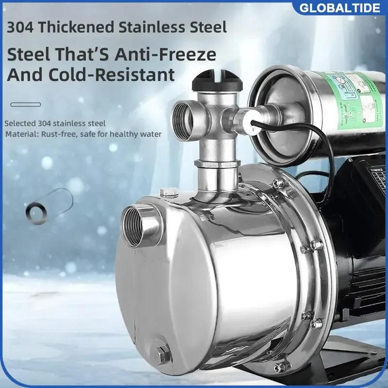 Stainless Steel Booster Pump Self Priming Jet Pressure Pump Automatic Household Water Well Tap Water Supply System High Power