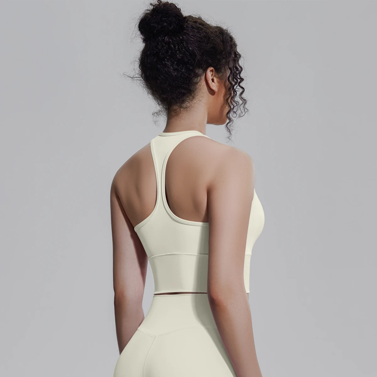 Rooftrellen Damen Fitness Yoga Sport-Top Sexy Rückenfreies I-förmiges Top Einfarbig Sommer Workout Gym-Kleidung Yoga-Top – Detail 23