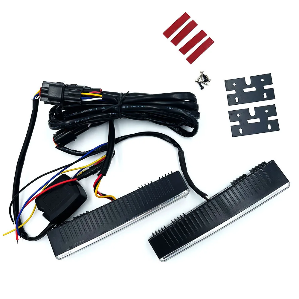 Car COB LED Turn Light General Daily Running Lights Bar Driving Lamp 180X41X26.5MM Universal A Pair