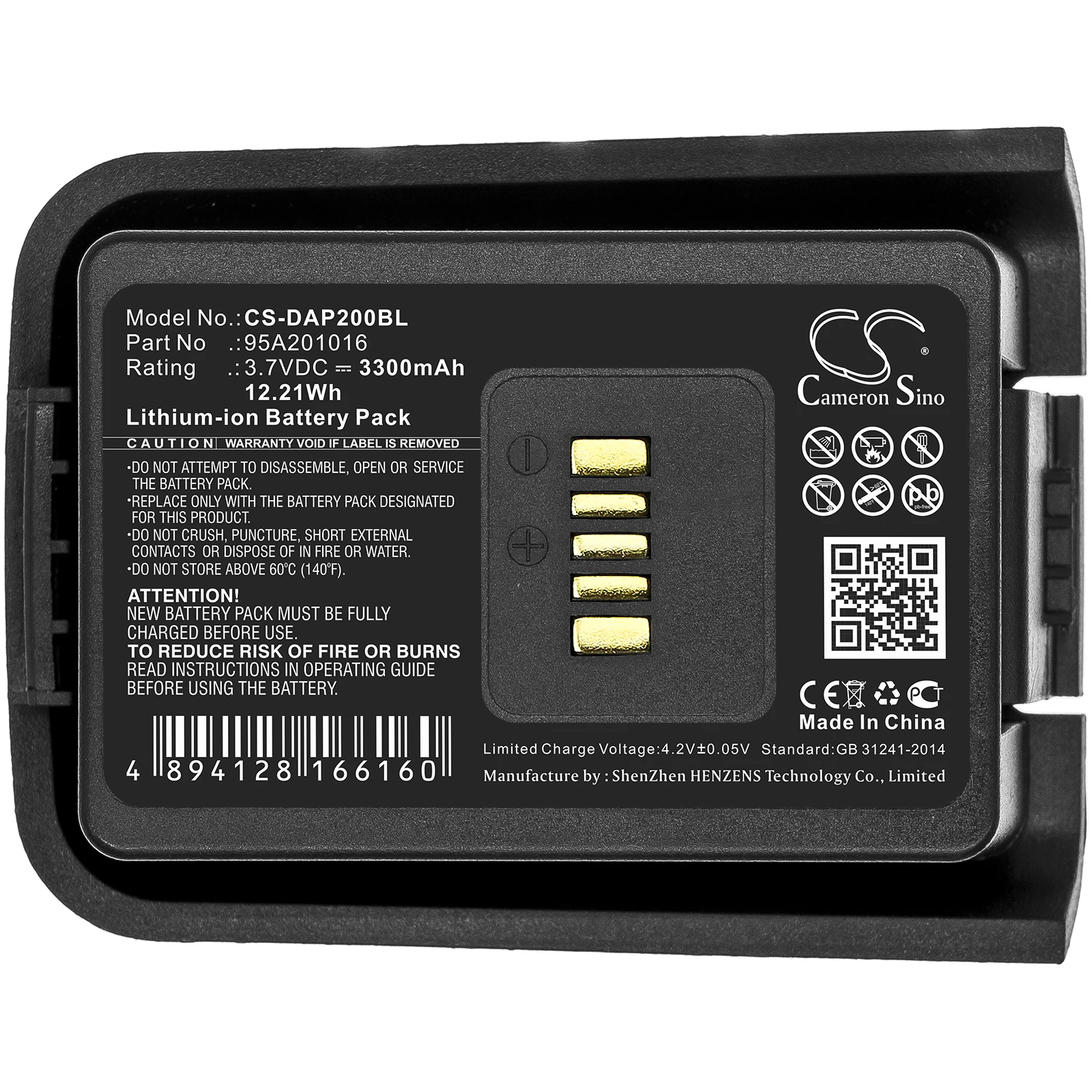 3.7V 3300mAh Barcode Scanner Battery 95A201016 024000005 4006-0337 for Datalogic Pegaso P20 P20-1001 950401003