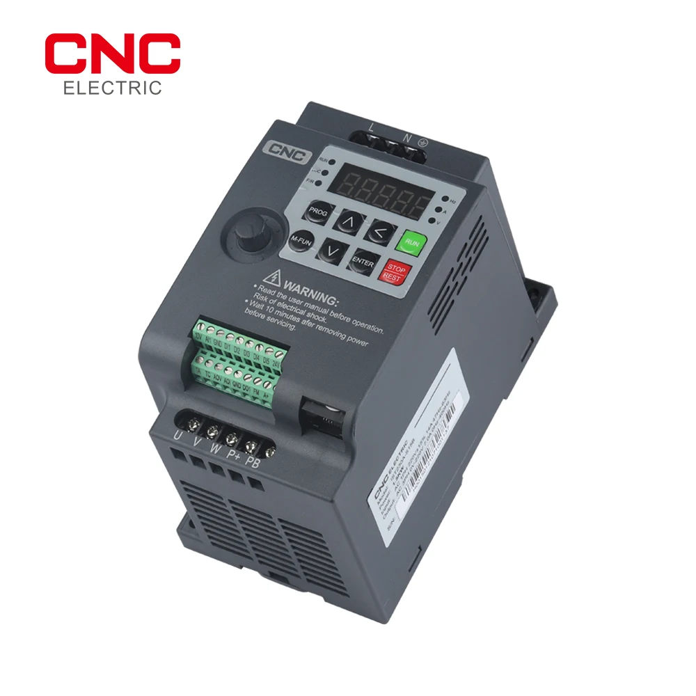 CNC AC 220V/380V 0.7/1.5/2.2KW Variable Frequency Drive VFD Frequency Converter Mini Inverter Speed Controller for 3-phase Motor