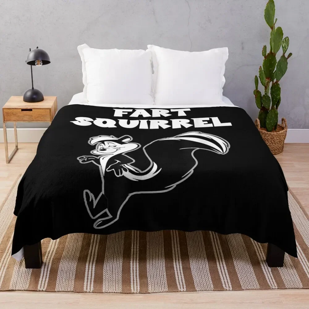 

Skunk Fart squirrel funny joke Throw Blanket Bed Thermals For Travel Blankets