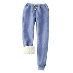 men Trousers Winter Lamb Fur Cashmere Sports Pants men Casual Thicken Warm Pants Harem Pants Lined Fleece Autumn Sweatpants