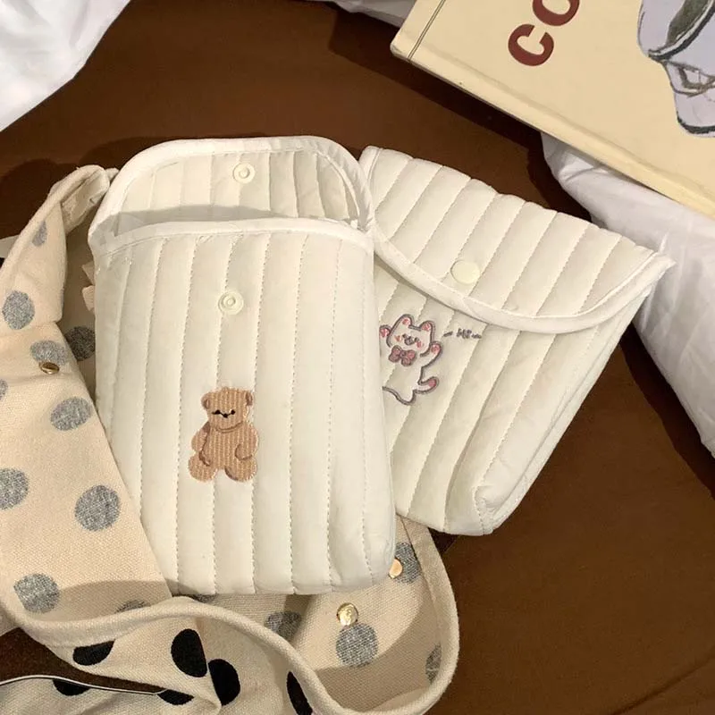 New Mommy Bag Cute Print Embroidery Mommy Bag Zipper Newborn Baby Diaper Bag Nappy Pouch Travel Stroller Storage Bags