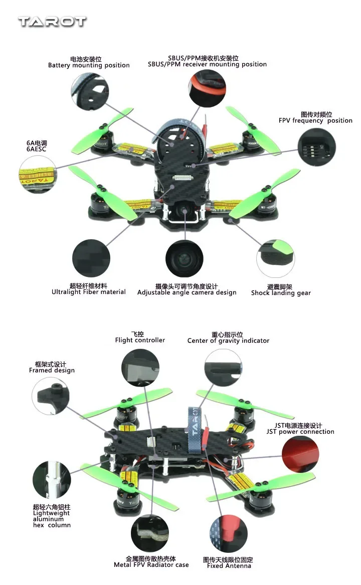 Mini importateur de course RC, 130mm, 520TVL, caméra HD, NAZA32, quadricoptère PNF (sans batterie), bricolage TL130H1, ChlorKit