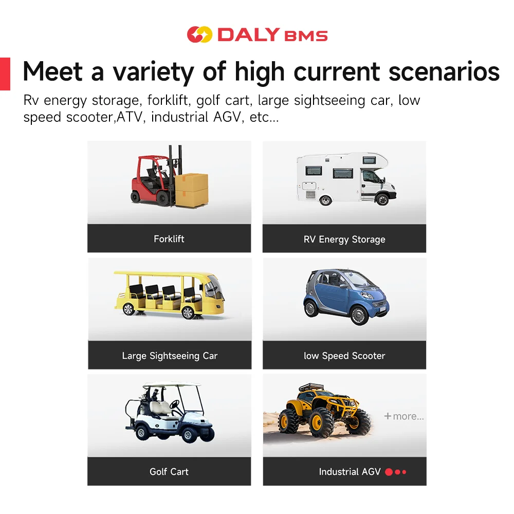 Daly Smart BMS لـ LifePo4 16S 48V 400A Bluetooth RS485 CAN مع 4.3 LCD BUS الاتصالات البطارية الشمسية تطبيق واسع #6