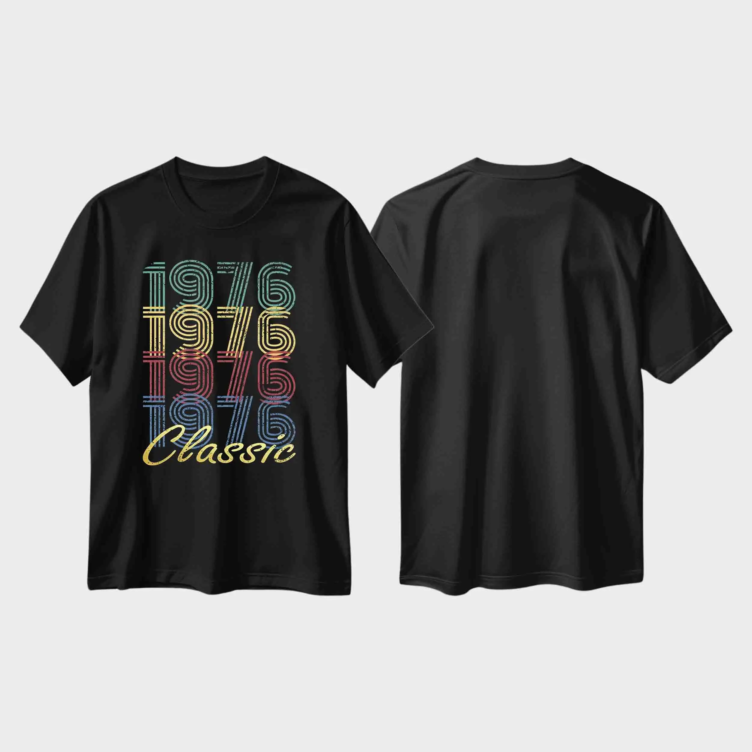 

Born In 1976 T-Shirts Novelty Awesome 50 Years Old Vintage Graphic Cotton Streetwear Short Sleeve Birthday Gifts T-shirt