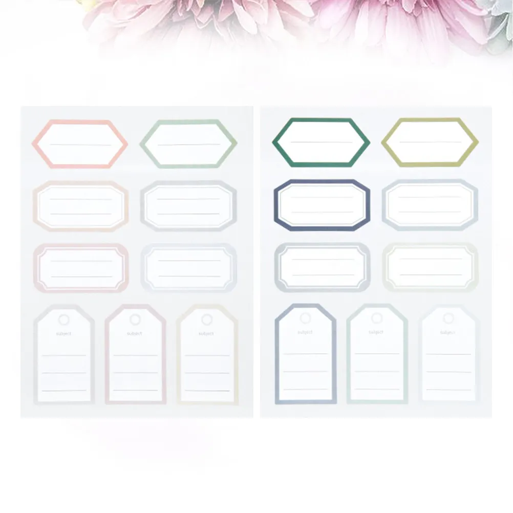 

5 Sheets Creative Name Stickers Pack Self Adhesive Paper Labels for Party Activity Name Tag Price Marking School Book